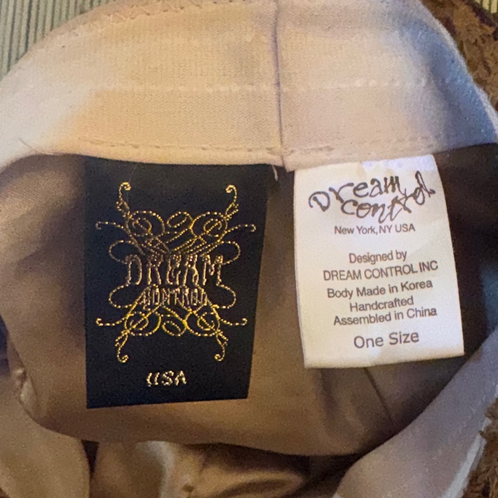 Dream Control Brown And Tan Patterned Cap With St… - image 4